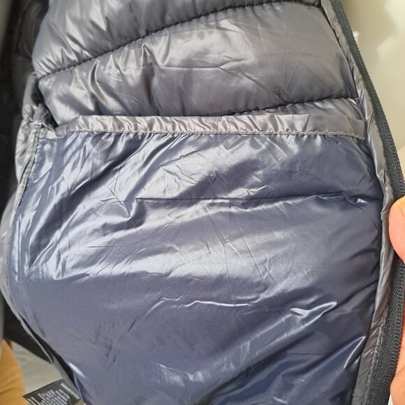 NWT Hawke & Co Men’s Featherless Fill Puffer lightweight hooded packable blue XL - Picture 9 of 11